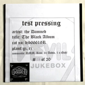 The Black Album U.K. 2011 Test Press DJB66619R Front