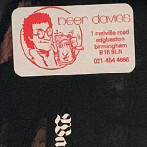 U.K. 1982 Davies Promo Sticker